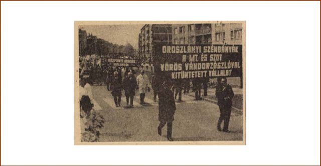 Így telt egy május 1-i felvonulás az 1970-es évek elején Oroszlányban