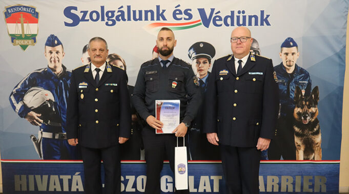Főkapitányi elismerésben részesült