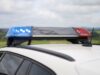 A tetejére borult egy autó a 8126-os úton Csákvár és Vértesboglár között